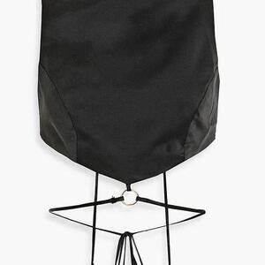 Tie-back cropped silk-satin top